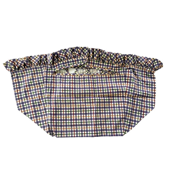 Longaberger Liner in Blueberry Plaid - for a Large Picnic Basket Liner Only NEW
